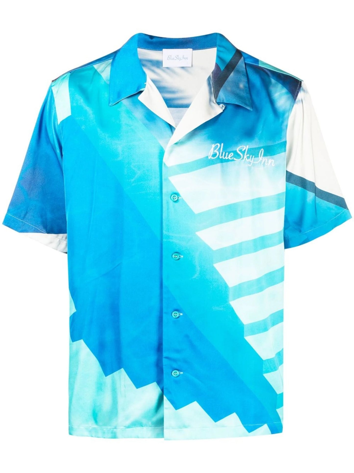 Abstract-Print Short-Sleeved Shirt