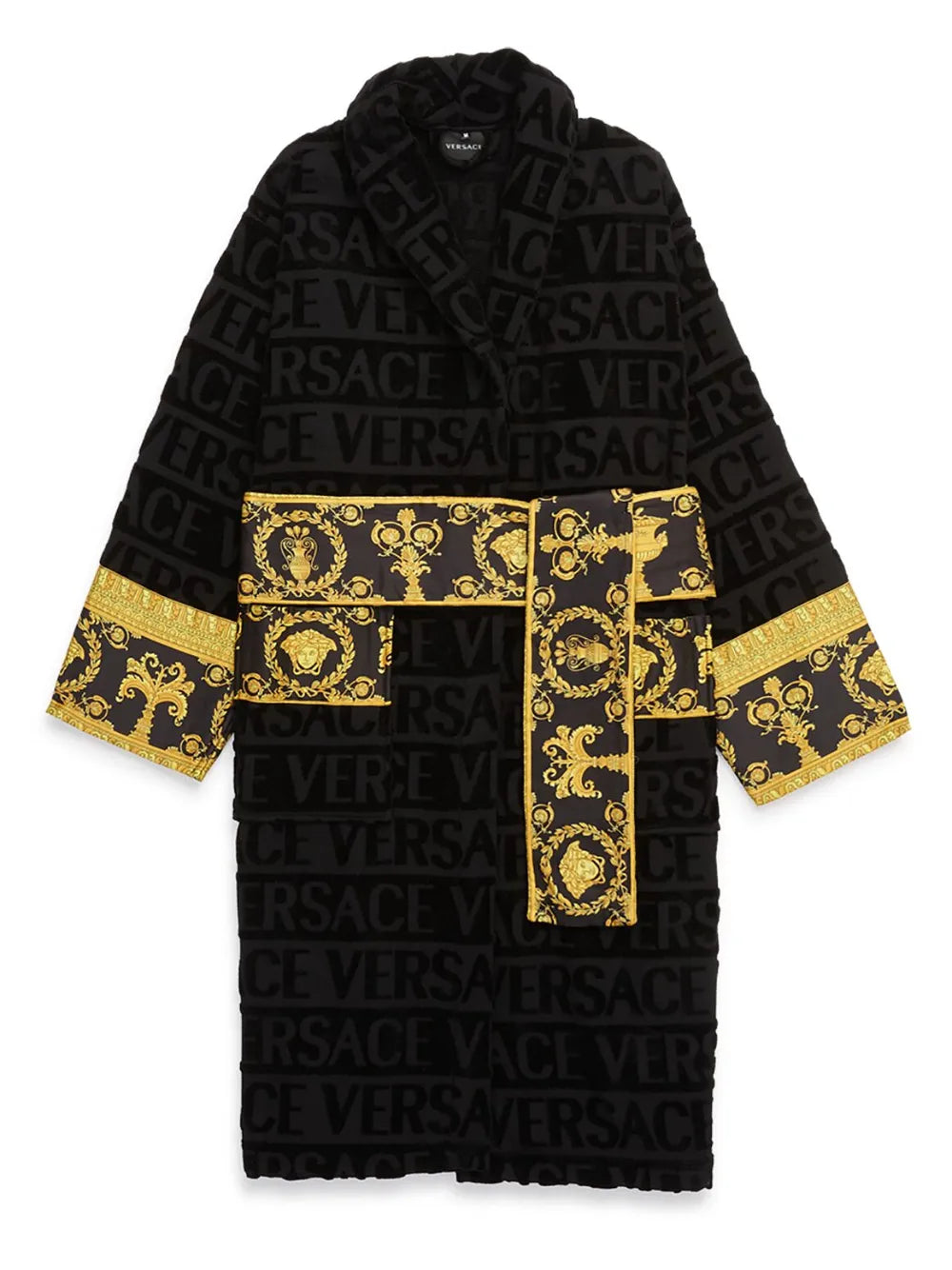 Barocco-print dressing gown
