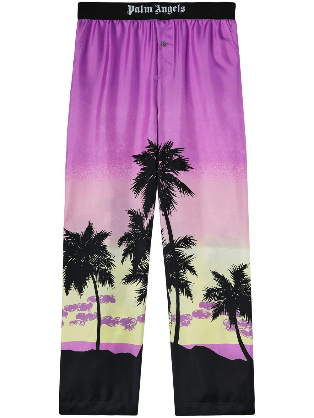 Sunset-Print Straight Trousers