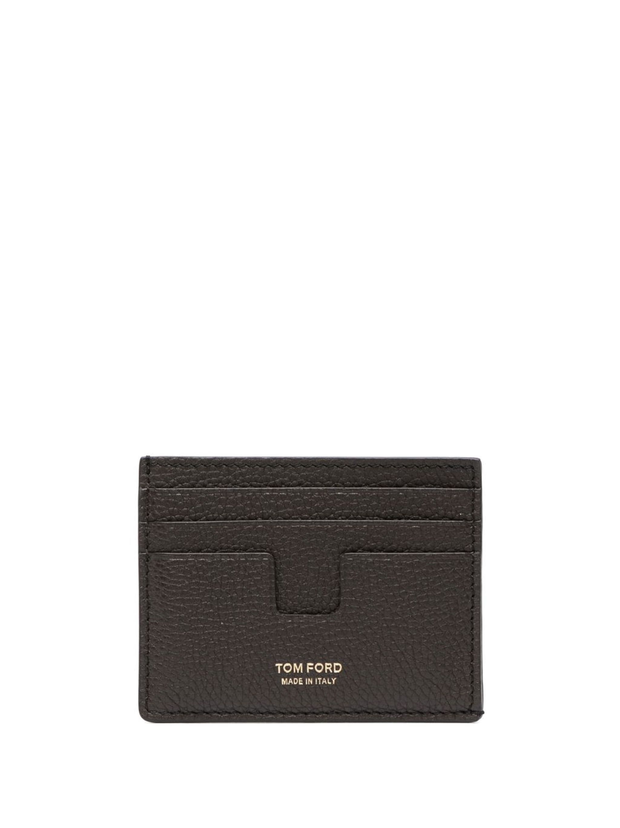 Logo-Print Leather Card Wallet