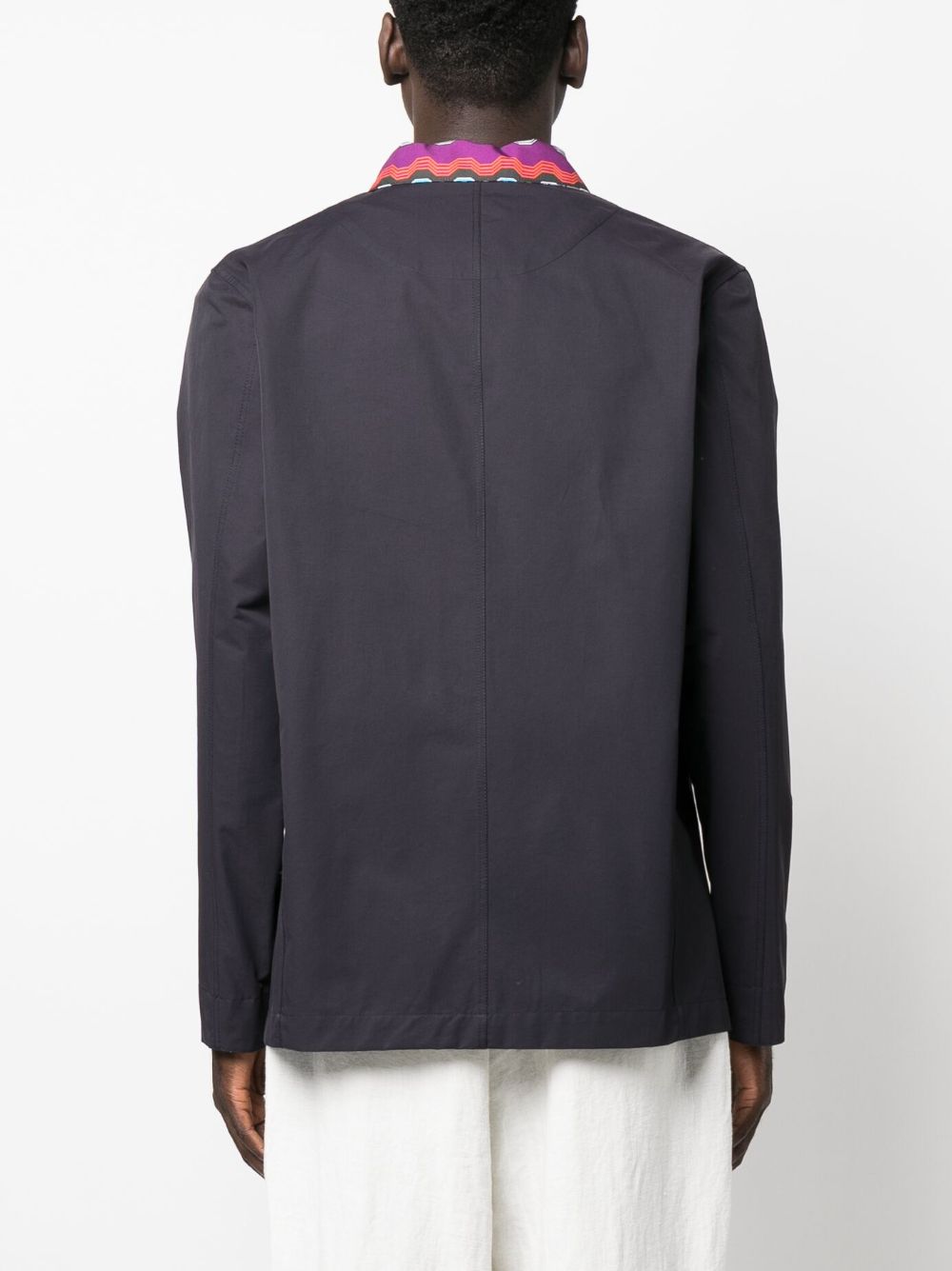 Patch-Pockets Button-Up Shirt Jacket