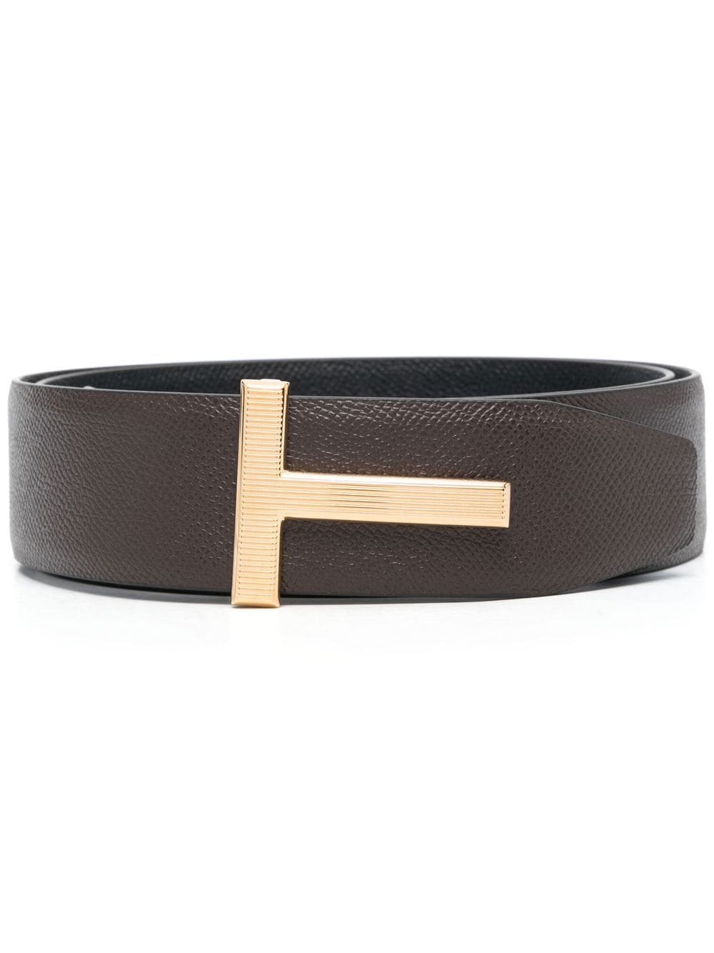 Logo-Plaque Leather Belt