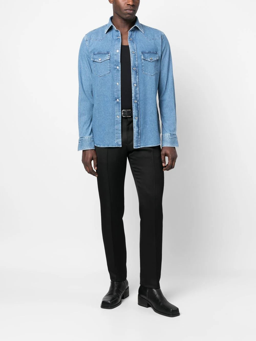 Western-Style Denim Shirt