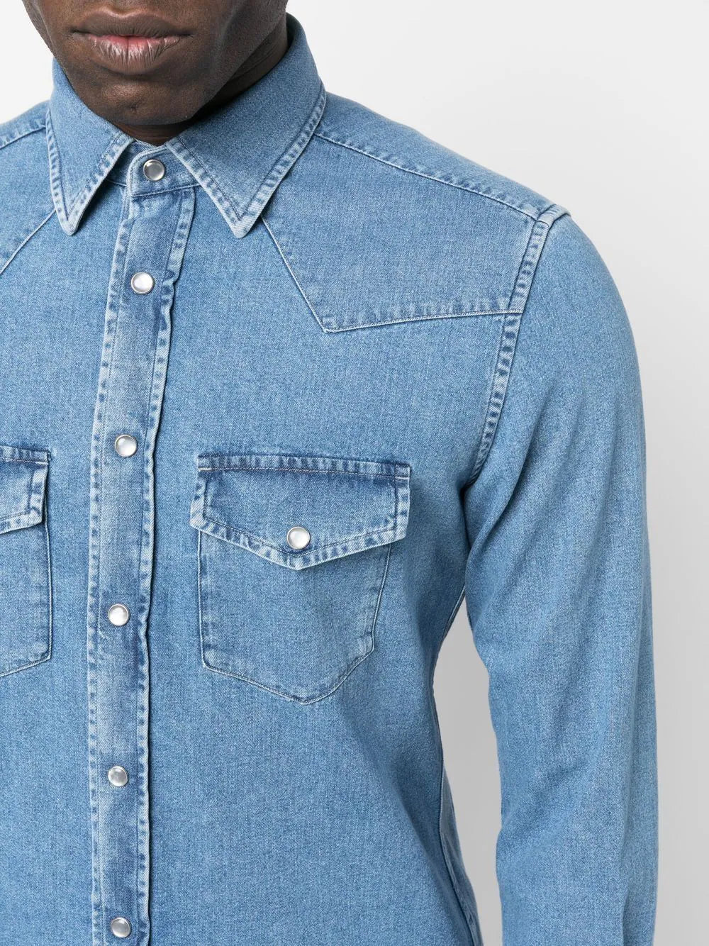 Western-Style Denim Shirt