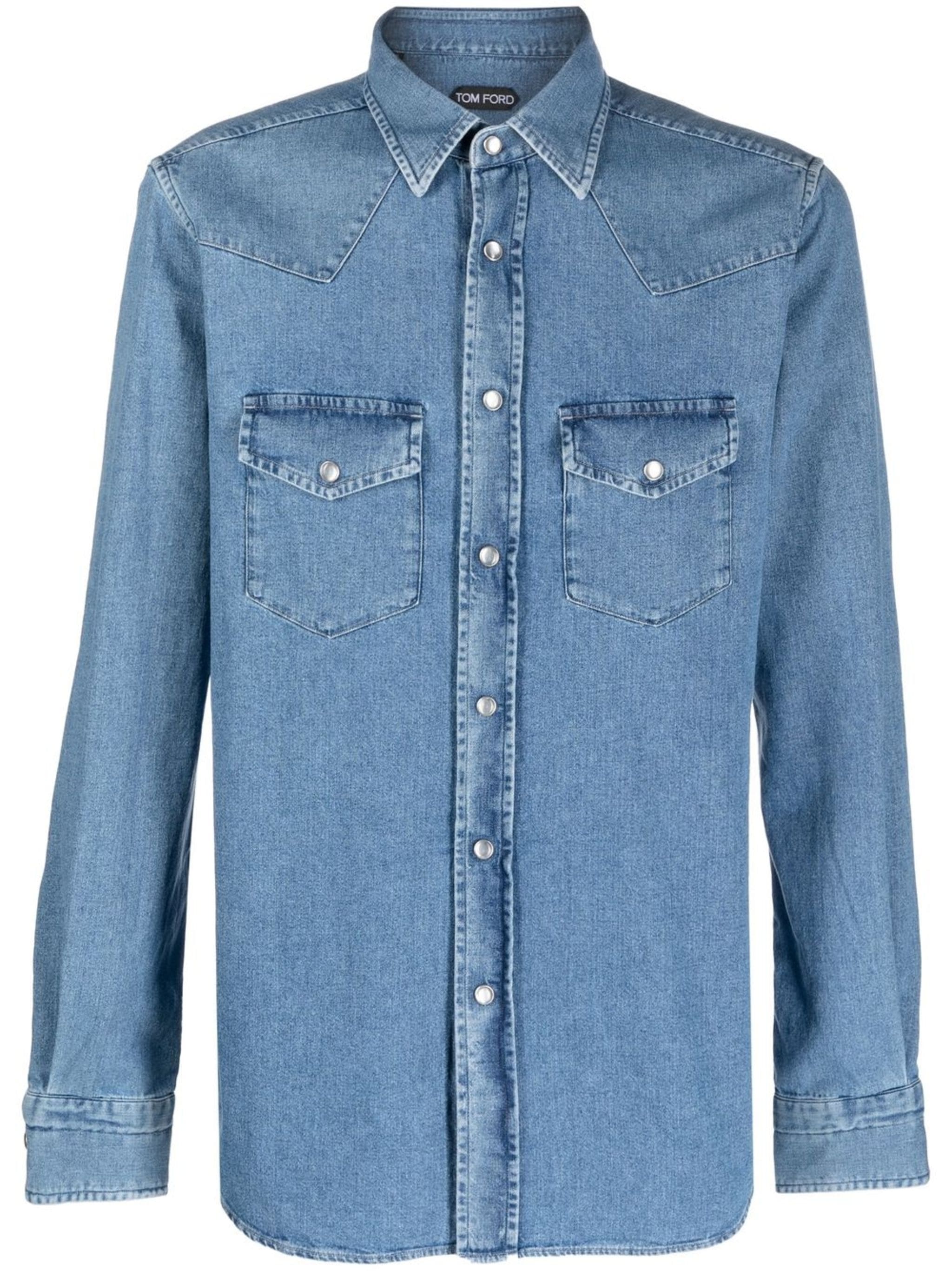 Western-Style Denim Shirt