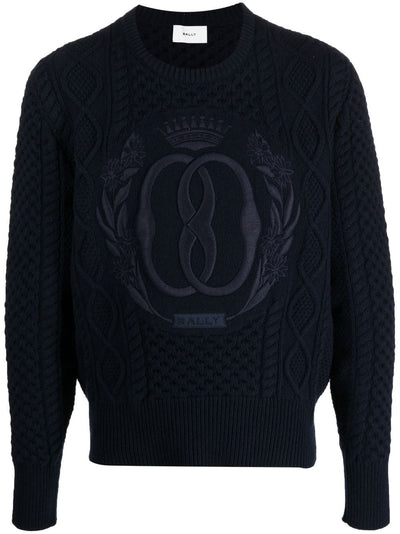 Embroidered Logo Knitted Jumper