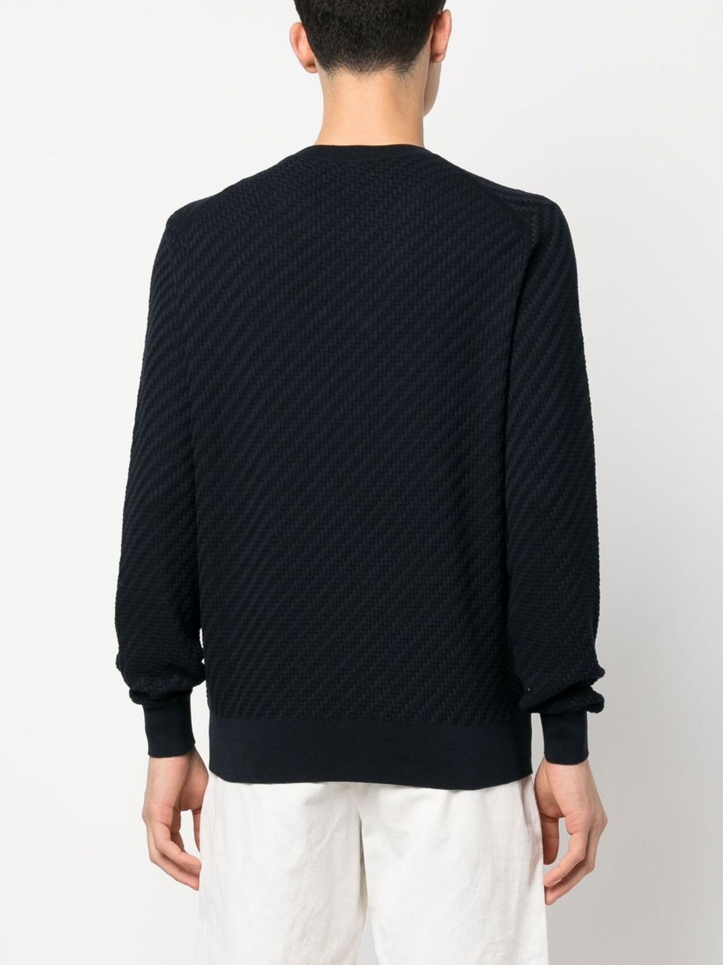 Crew-Neck Cotton-Silk Jumper