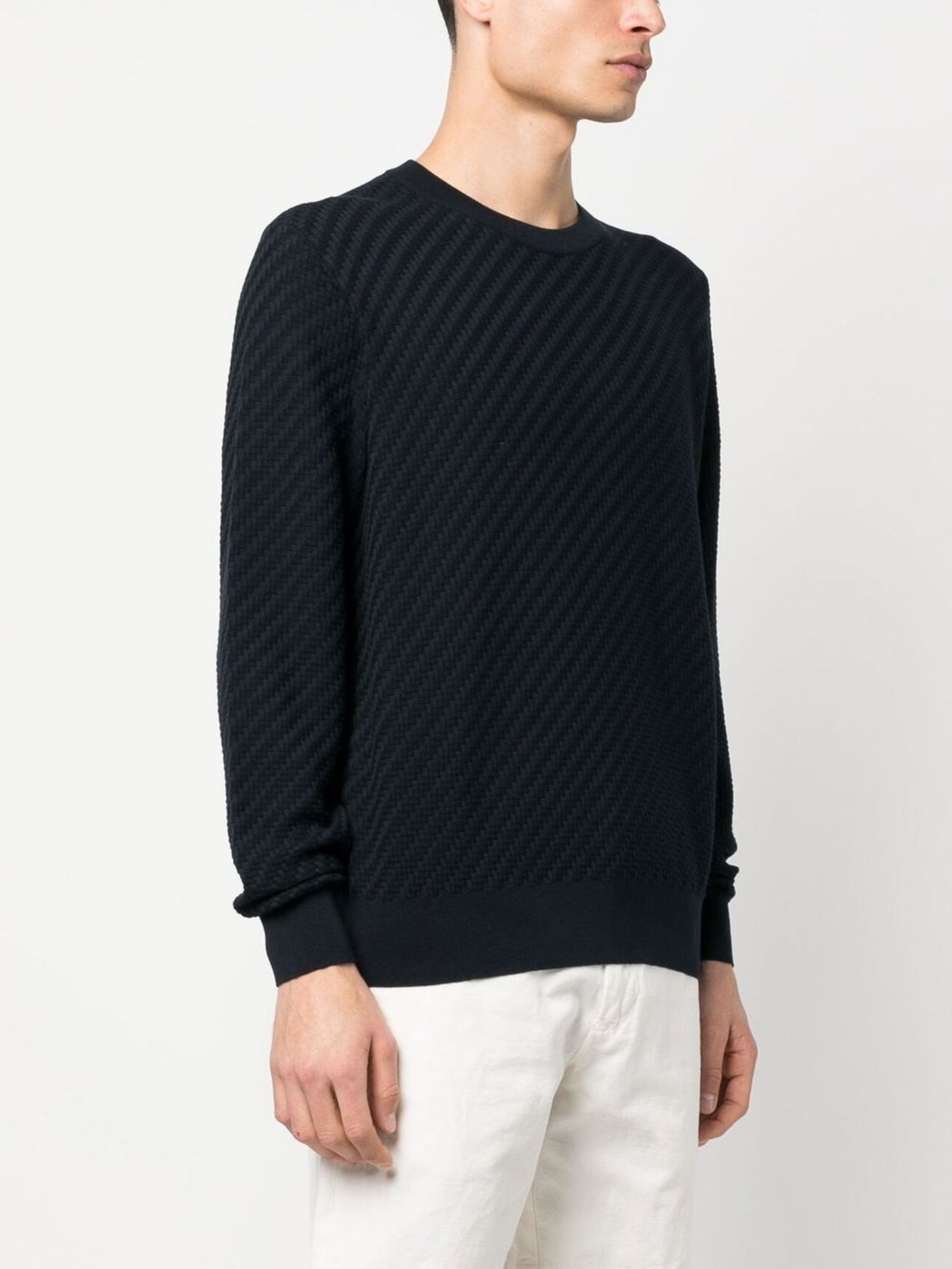 Crew-Neck Cotton-Silk Jumper