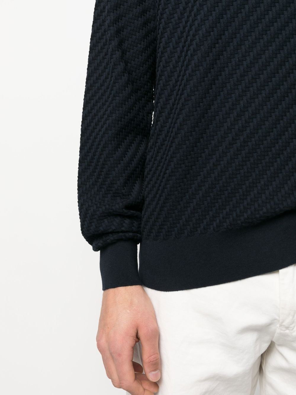 Crew-Neck Cotton-Silk Jumper