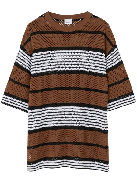 Stripe-Print Oversized T-Shirt