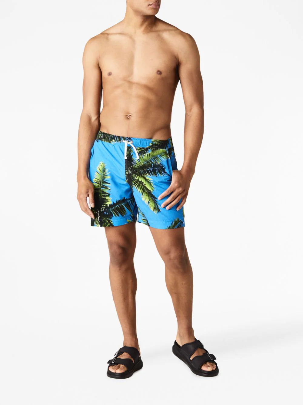 Palm Tree-Print Swim Shorts