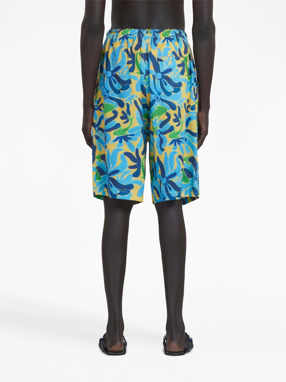 Graphic-Print Drop-Crotch Shorts