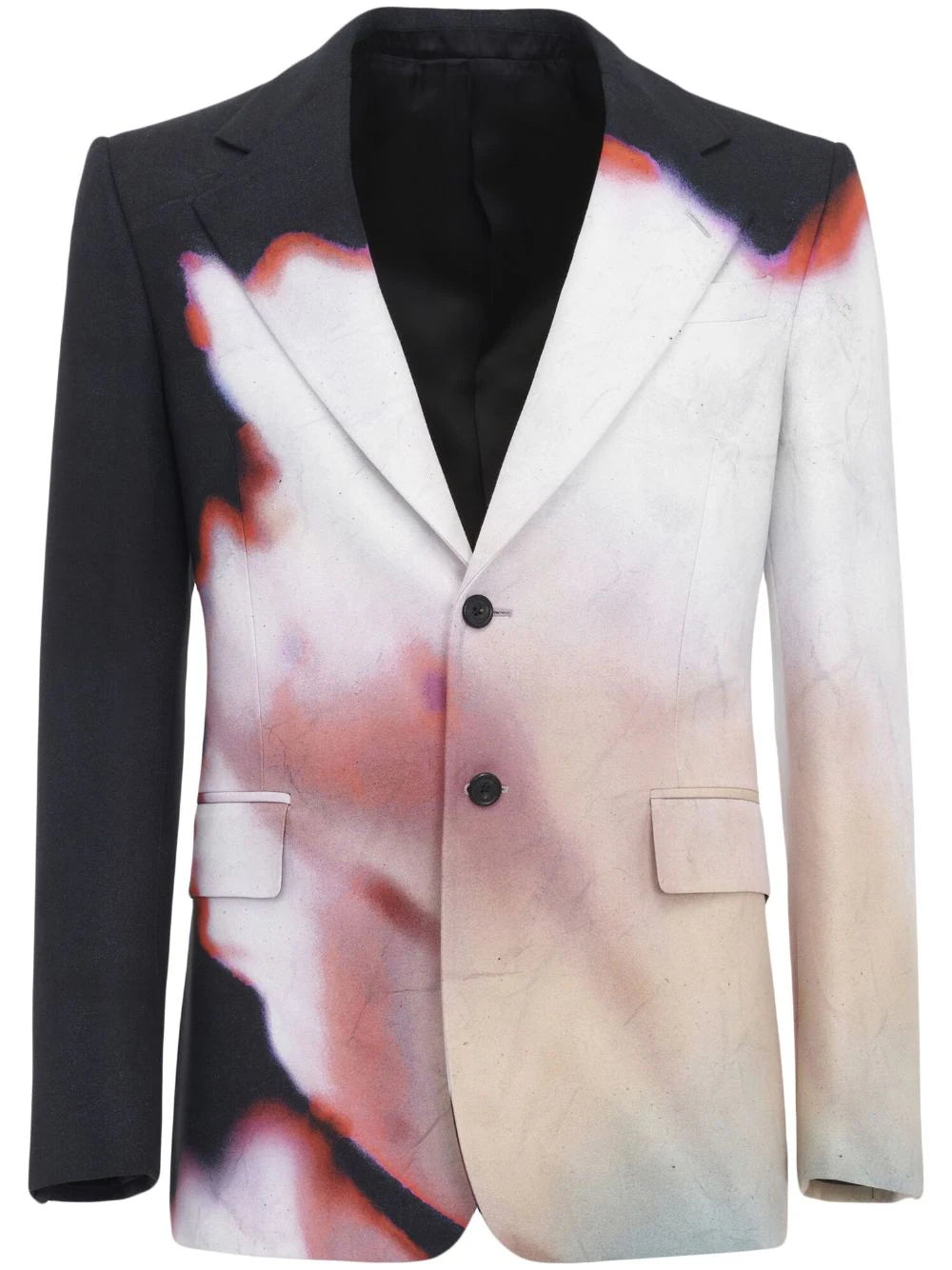 Solarised Flower Single-Breasted Blazer