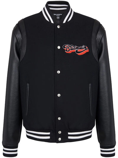 Logo-Patch Virgin Wool Bomber Jacket