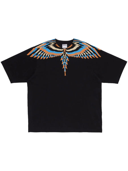 Optical Wings-Print Cotton T-Shirt