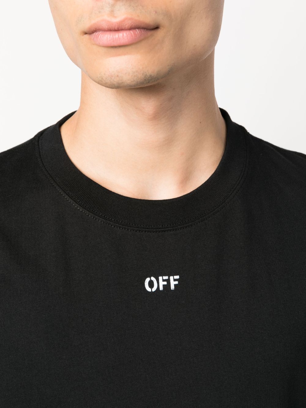 Off Stamp-Print Cotton T-Shirt