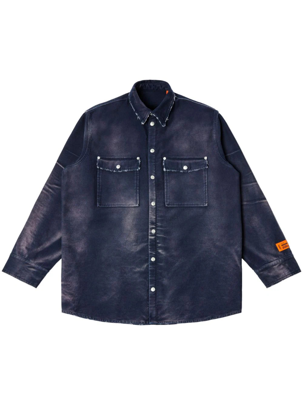 Distressed-Effect Denim Shirt