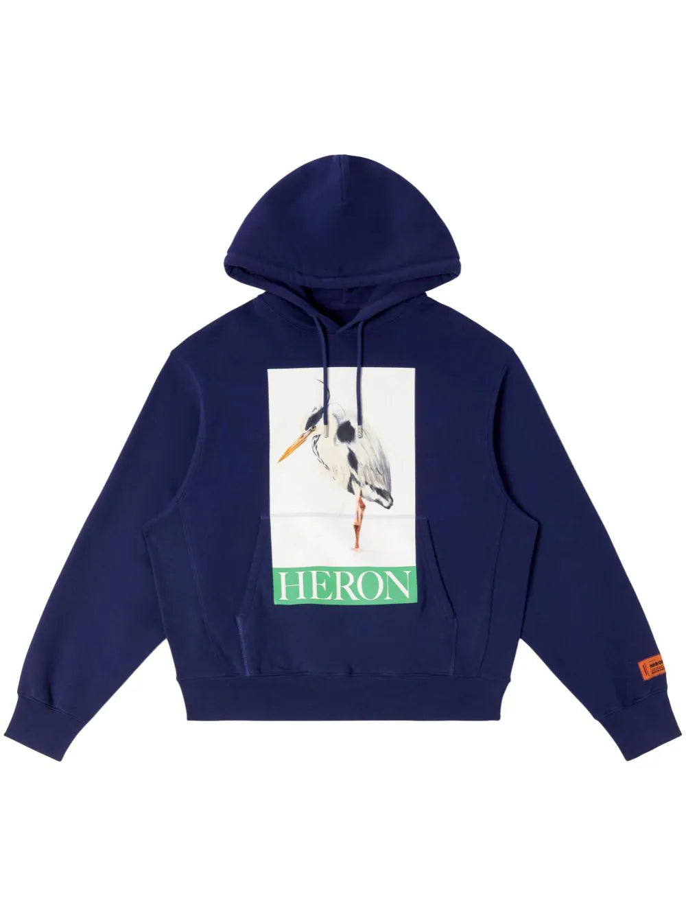 Illustration-Print Logo-Patch Hoodie