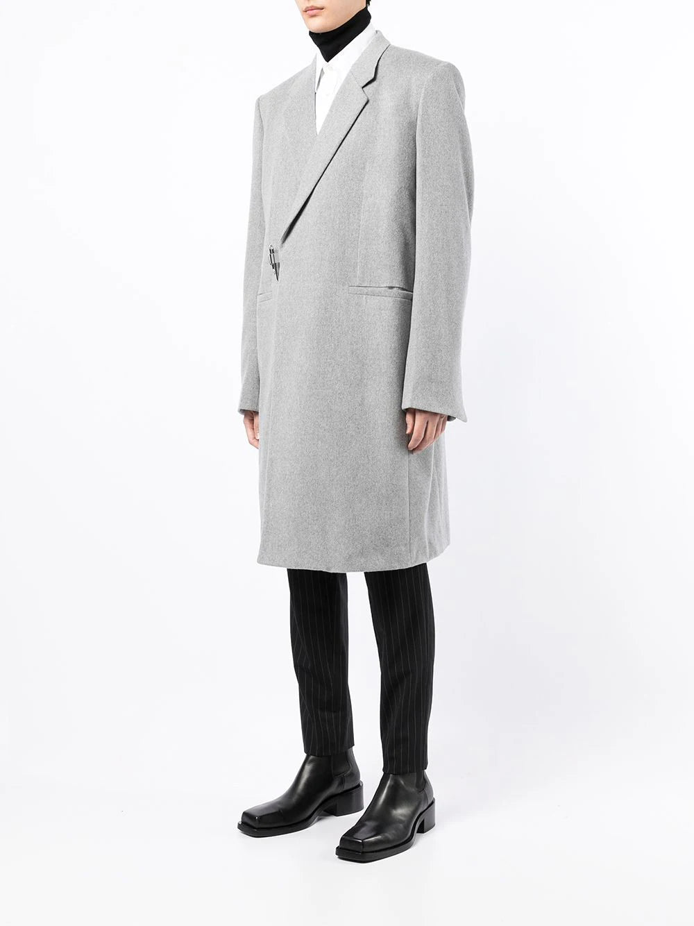 Single-Breasted Wool Coat