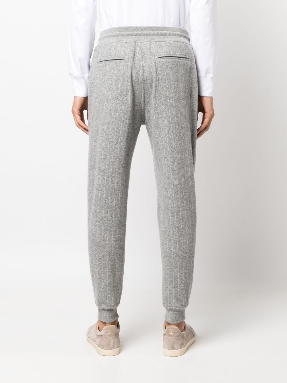 Striped Cashmere-Blend Track Pants