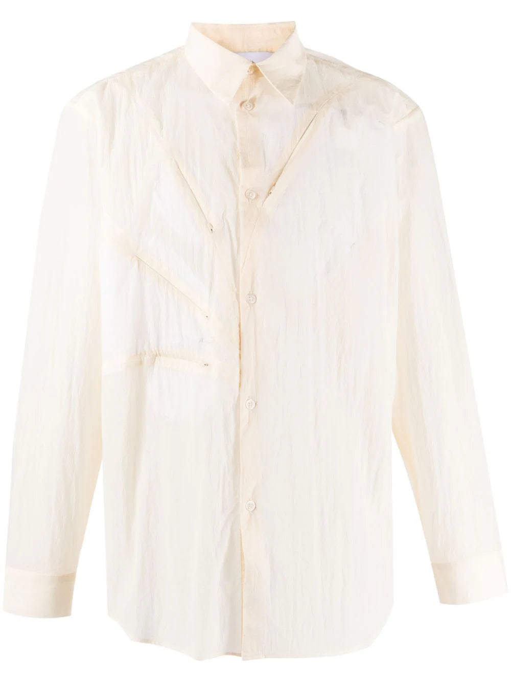 Semi-Sheer Zip-Pocket Shirt