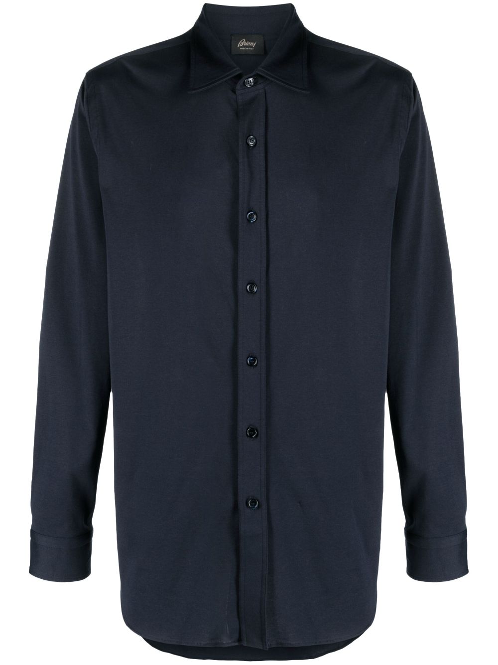 Spread-Collar Cotton Shirt