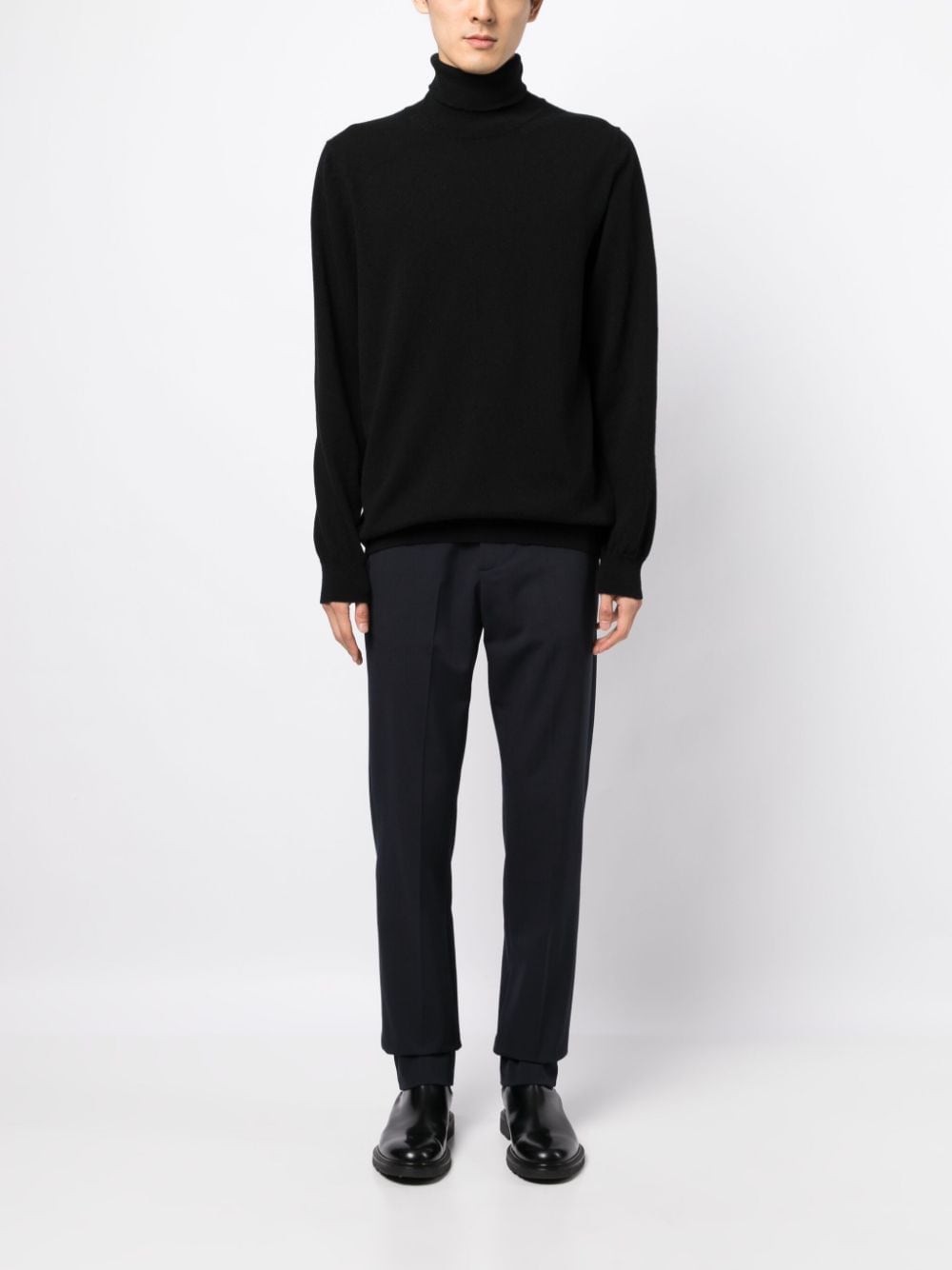 Stripe-Detailing Roll-Neck Jumper