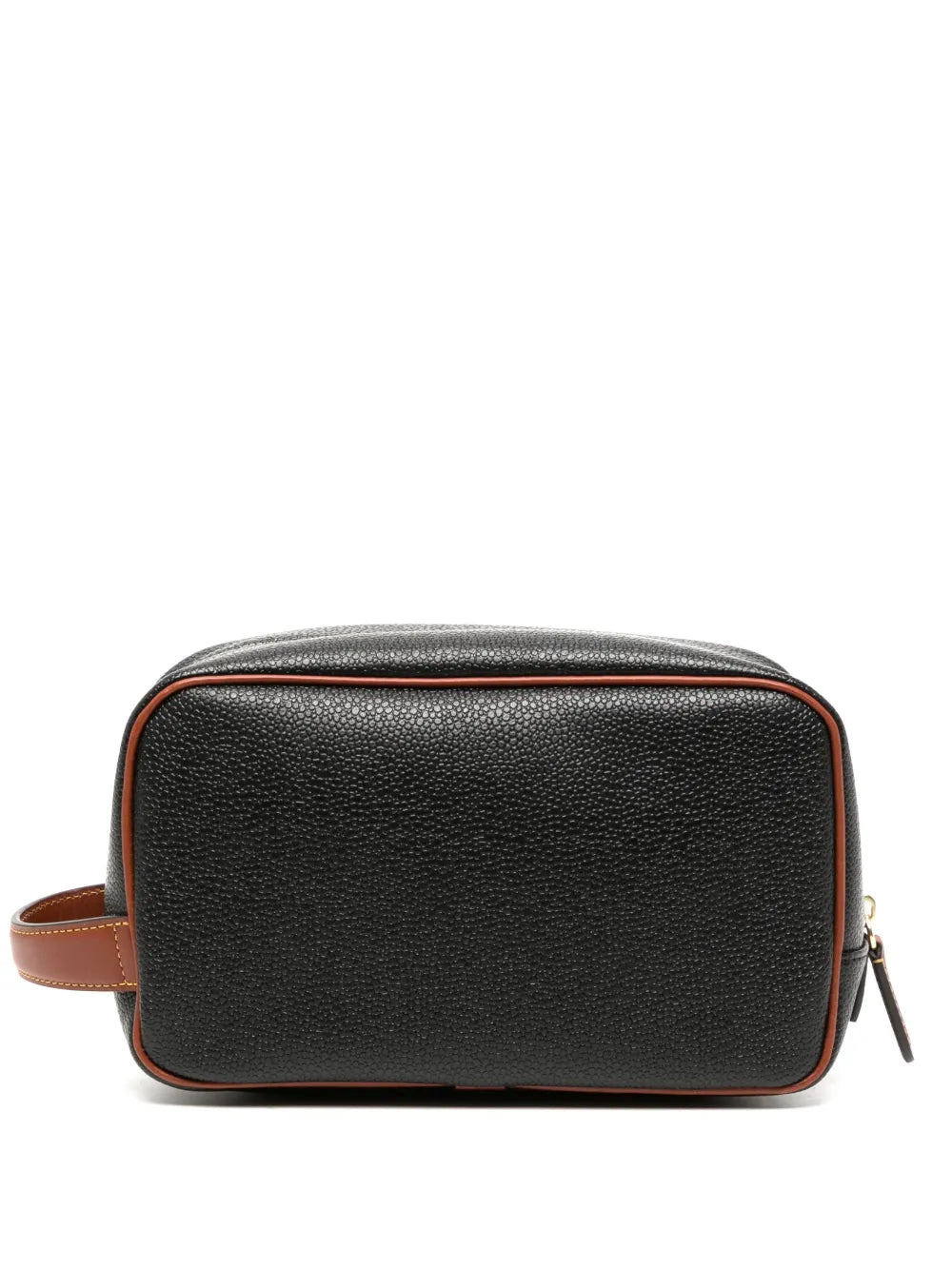 Debossed-Logo Leather Wash Bag