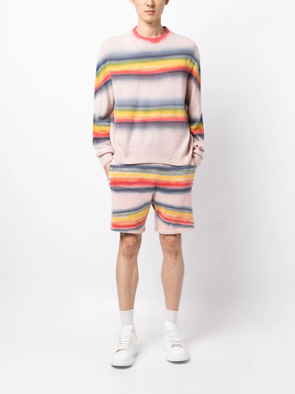 Rainbow Tie-Dye Crew-Neck Sweatshirt