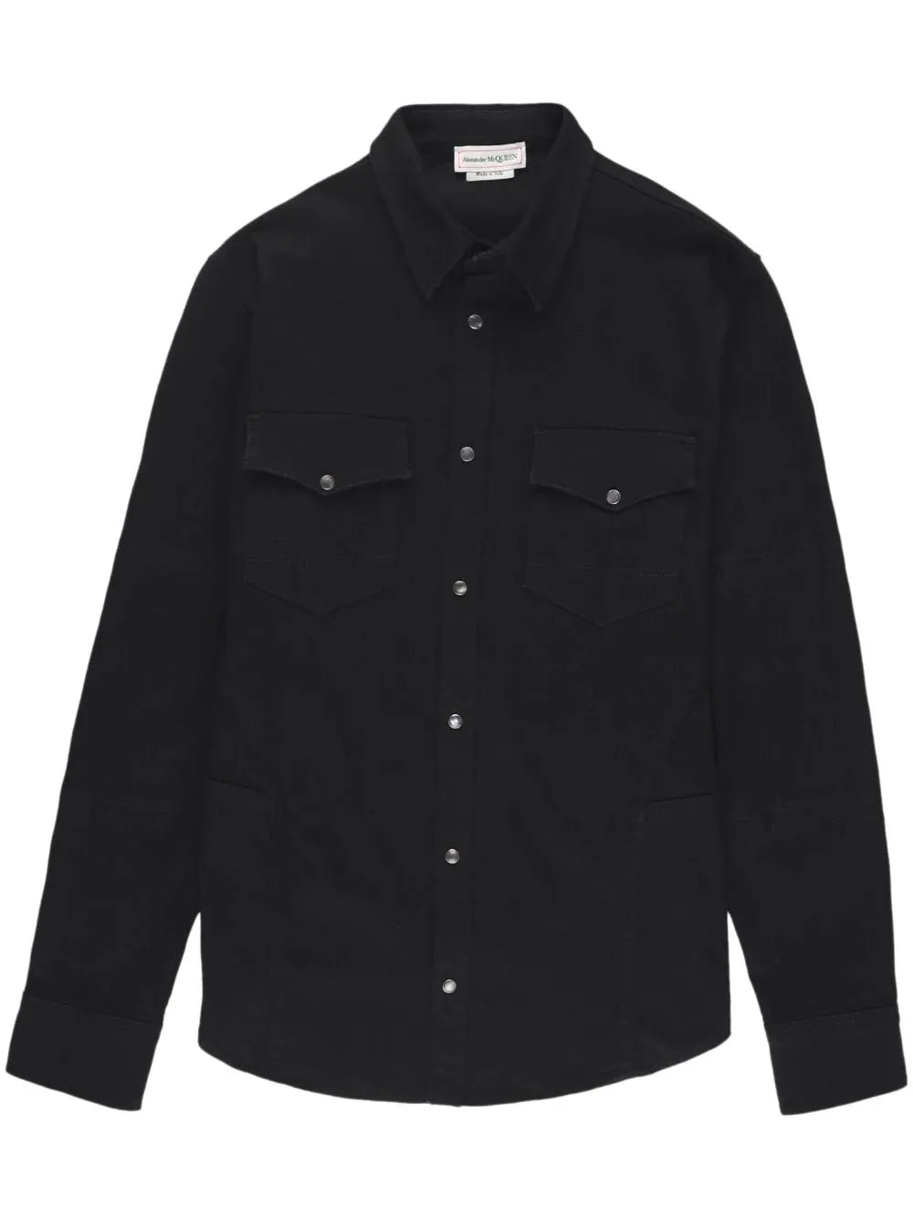 Garment-Dyed Washed Denim Shirt