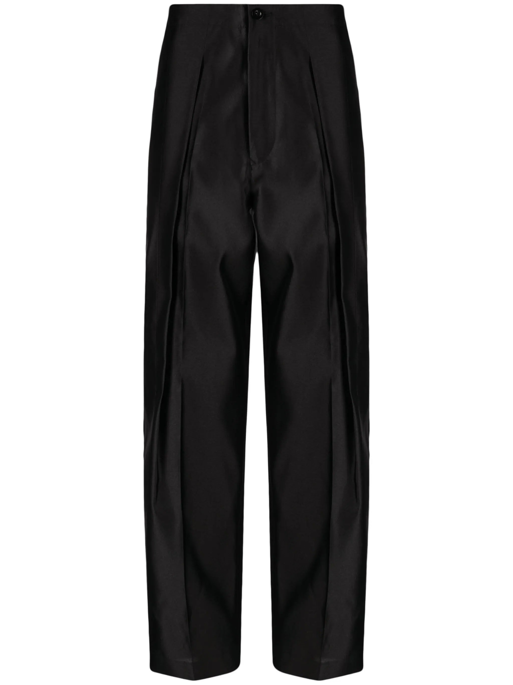 Straight-Leg Cropped Trousers