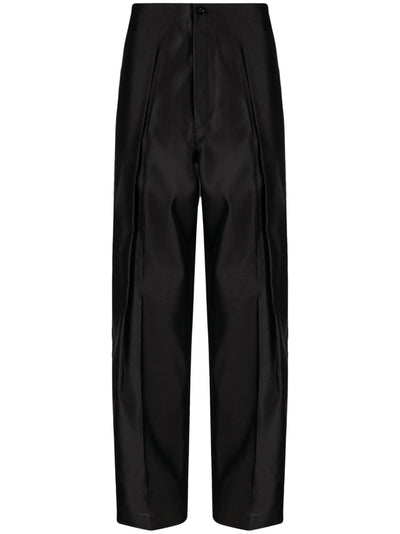 Straight-Leg Cropped Trousers