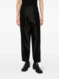Straight-Leg Cropped Trousers