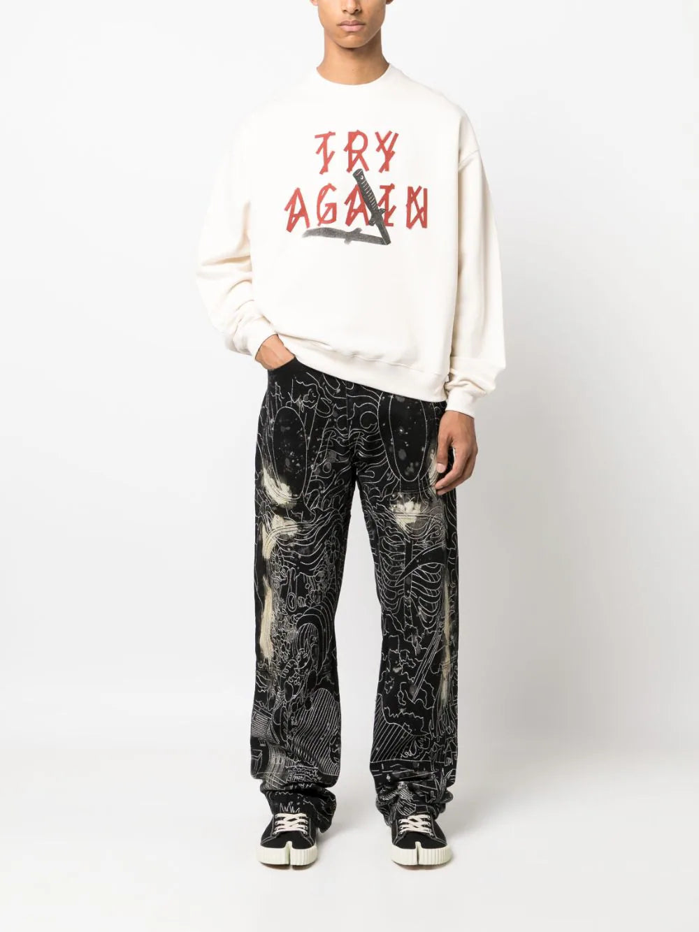 Graphic-Print Cotton Sweatshirt