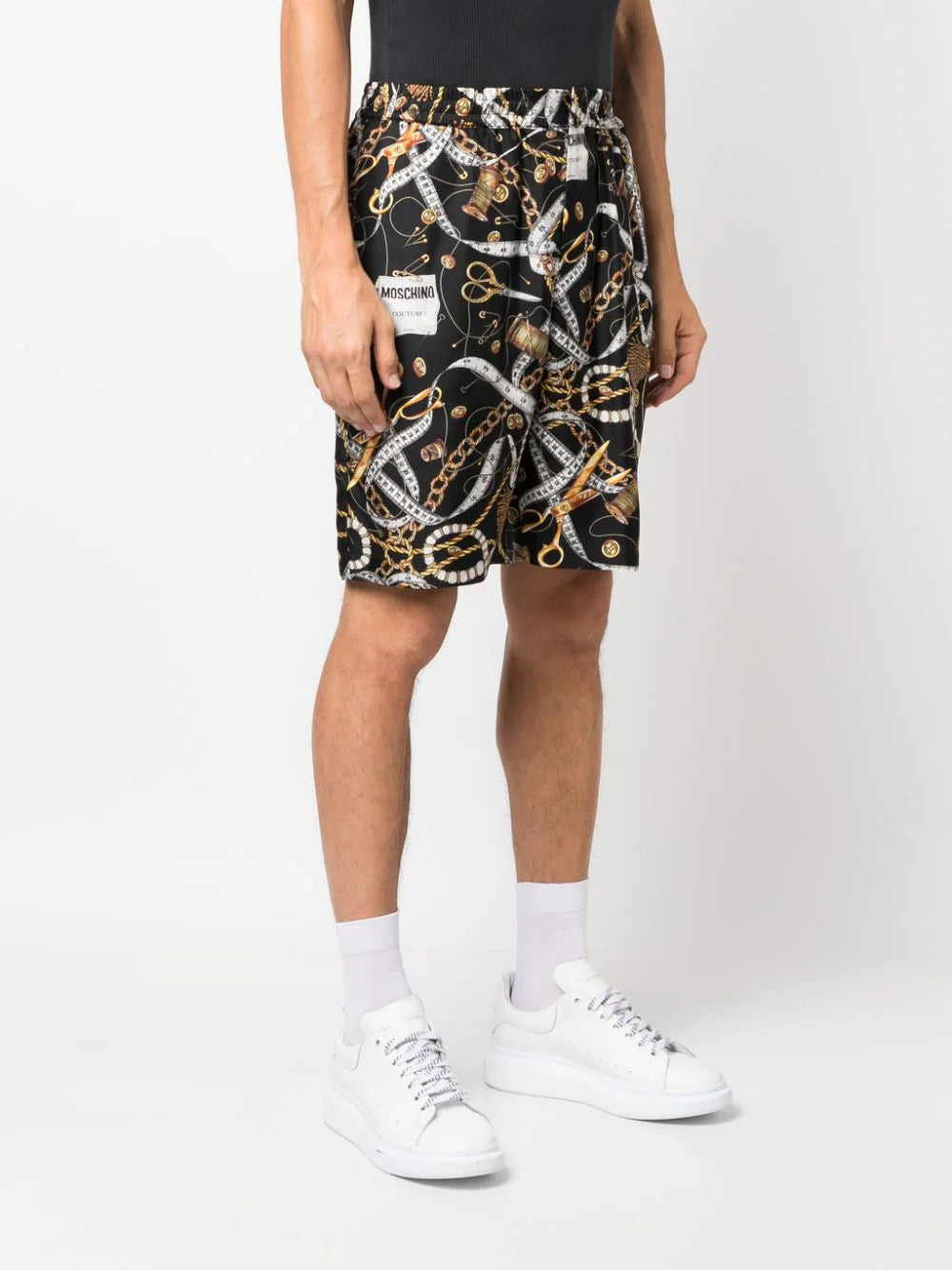 Chain-Print Bermuda Shorts