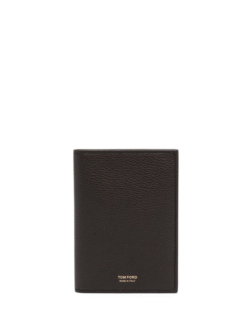 Logo-Lettering Bi-Fold Leather Cardholder