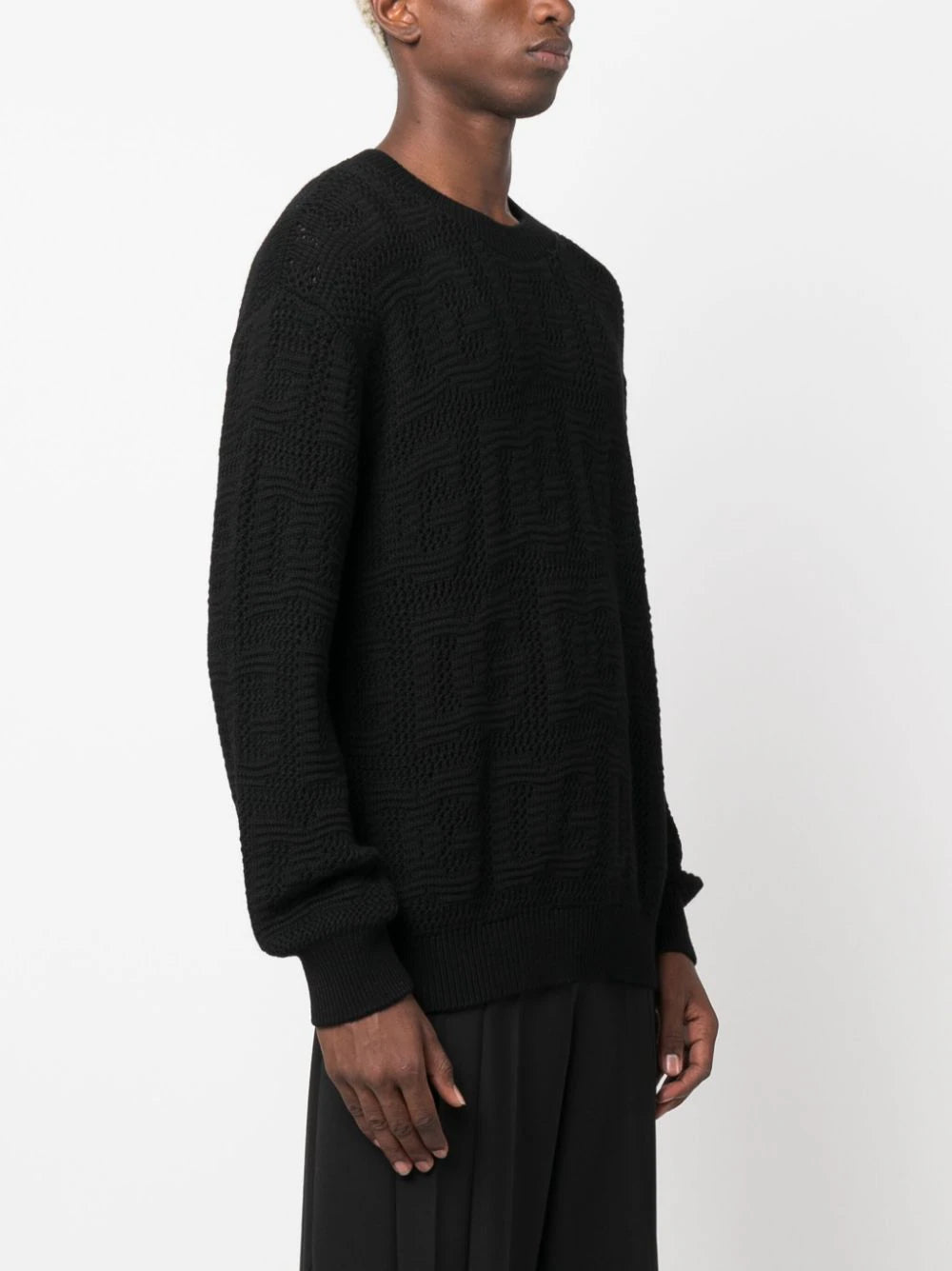 Logo-Jacquard Virgin-Wool Jumper