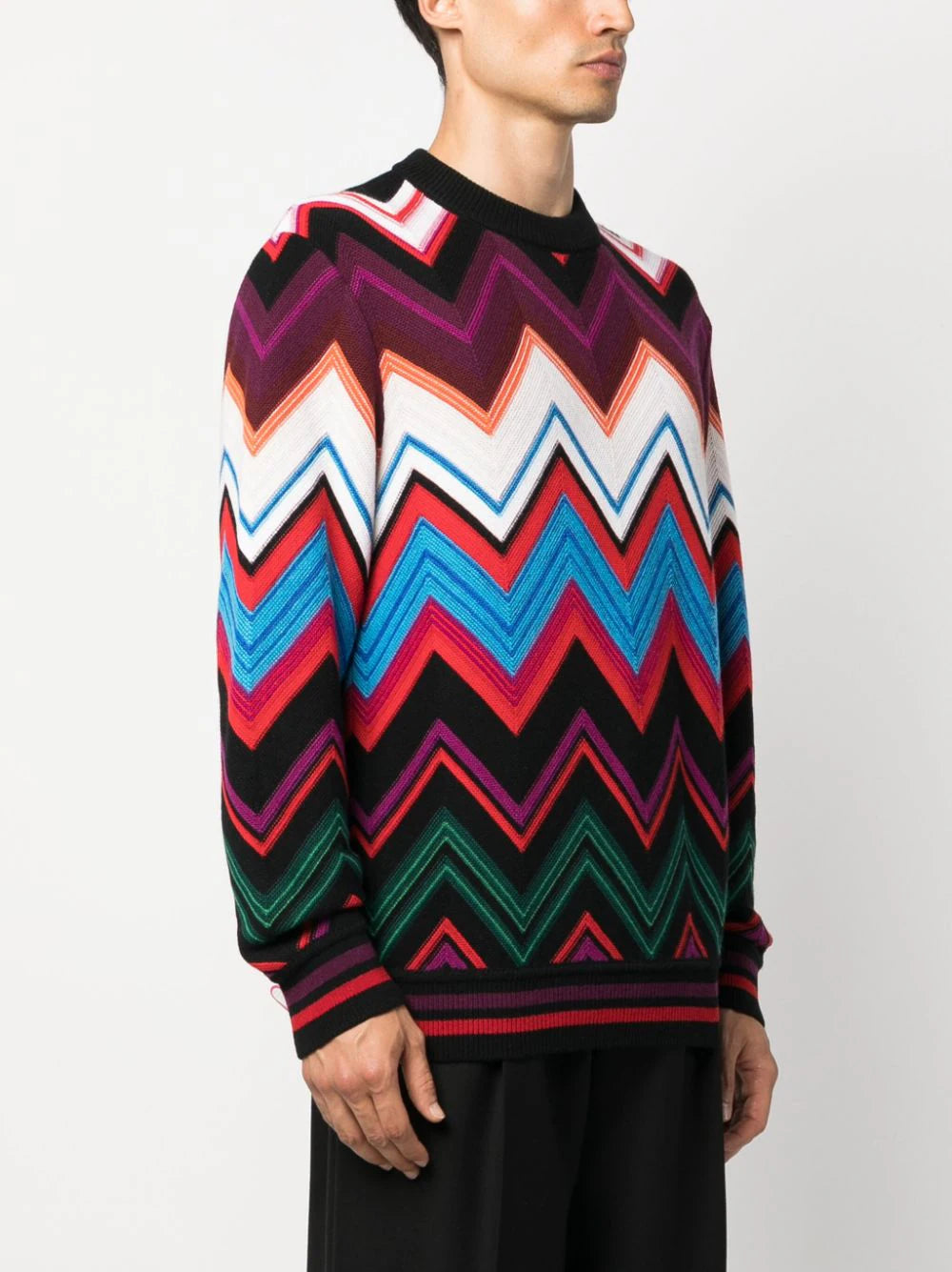 Zigzag Crew-Neck Jumper