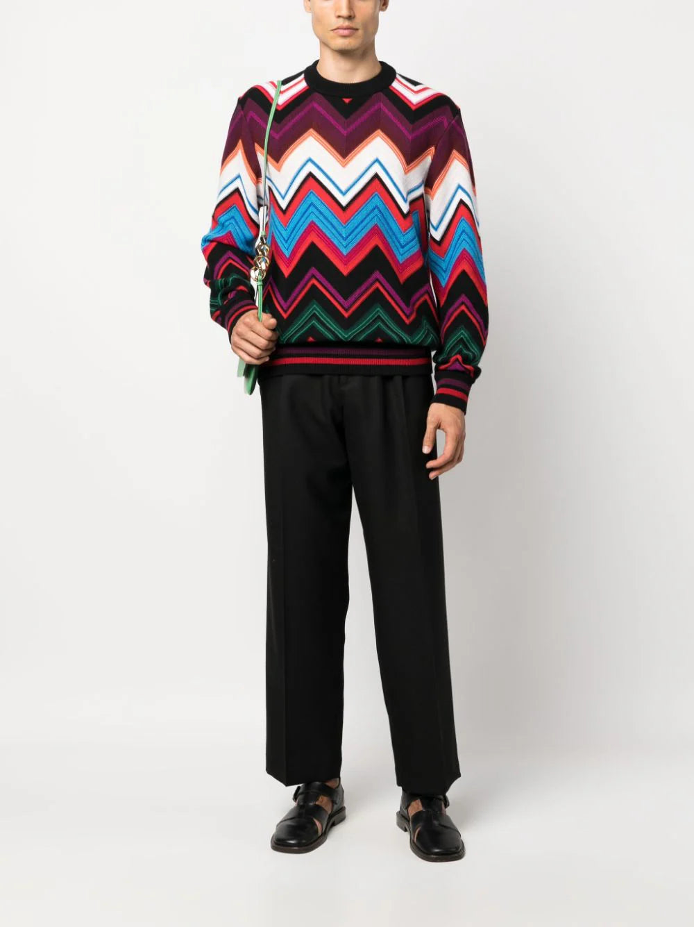 Zigzag Crew-Neck Jumper