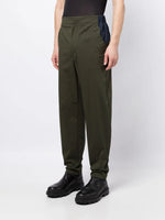 Colour-Block-Detail Tapered Trousers