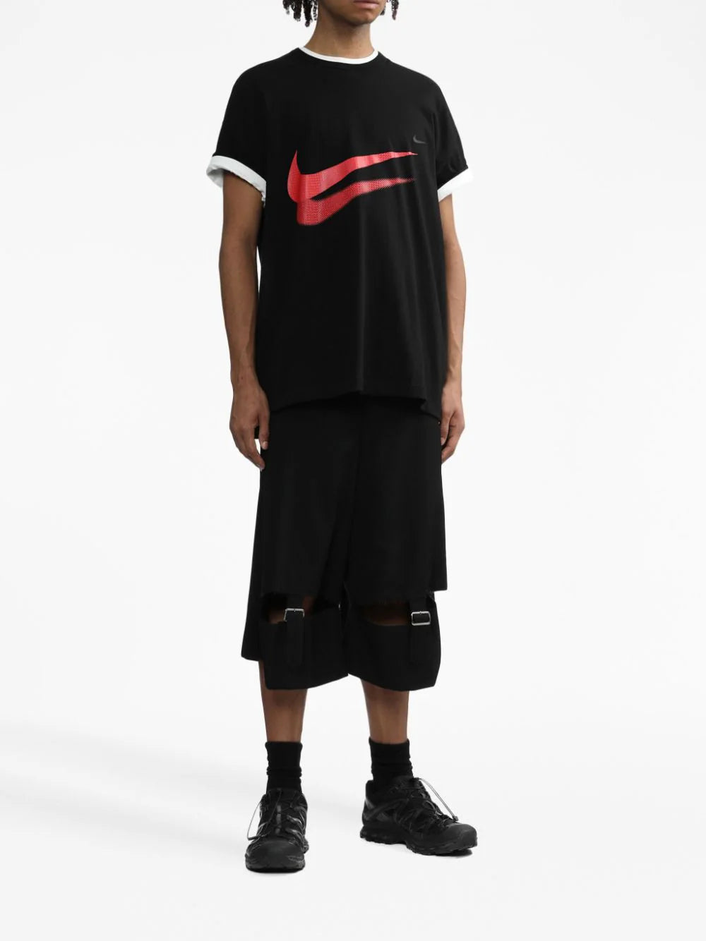 Swoosh Logo-Print Cotton T-Shirt