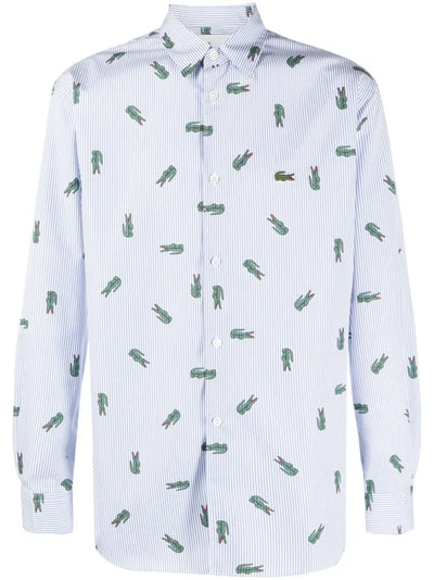 X Lacoste Logo Striped Shirt