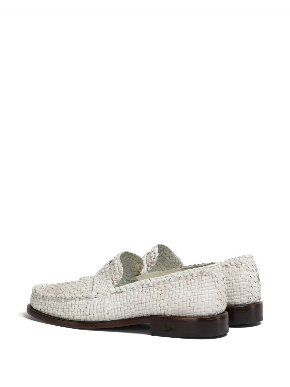 Interwoven-Design Leather Loafers