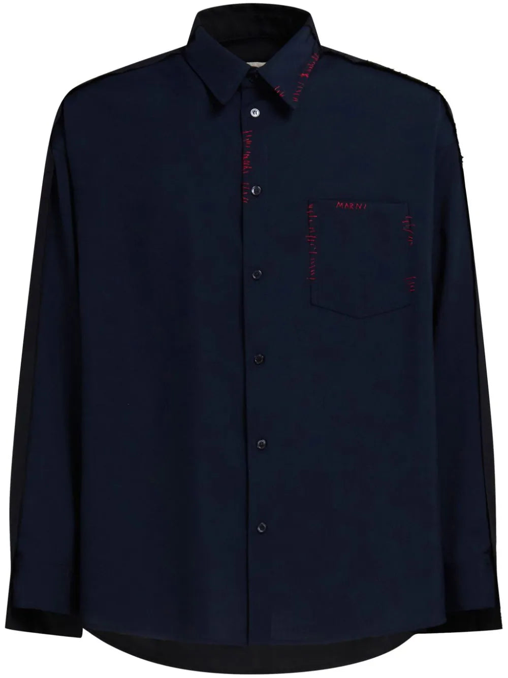 Panelled Virgin-Wool Shirt