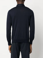 Fine-Knit Wool Polo Shirt