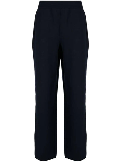 Straight-Leg Wool-Blend Track Pants