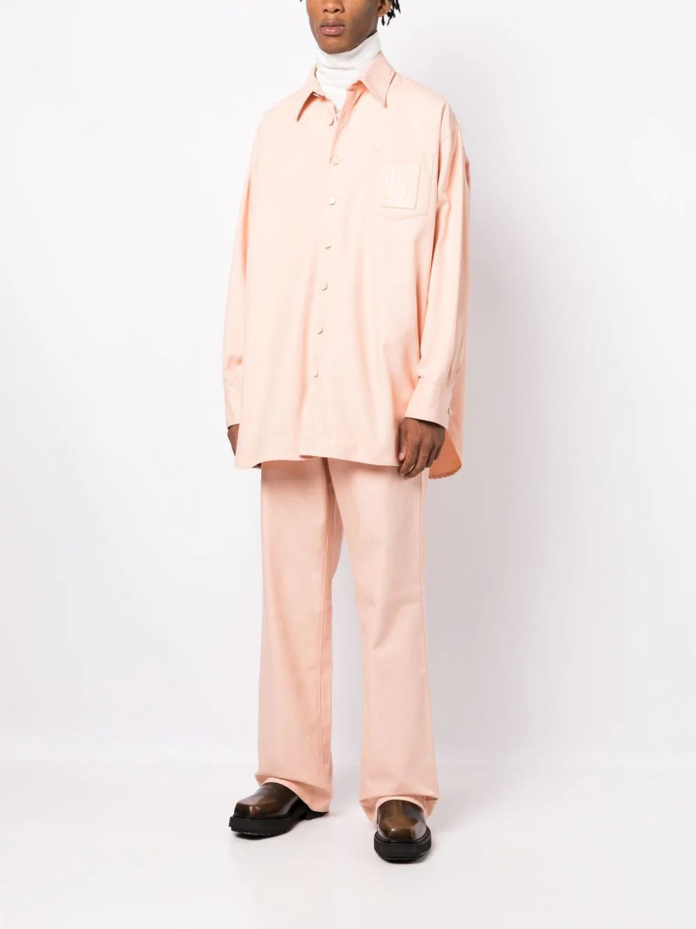 Straight-Leg Cotton Trousers