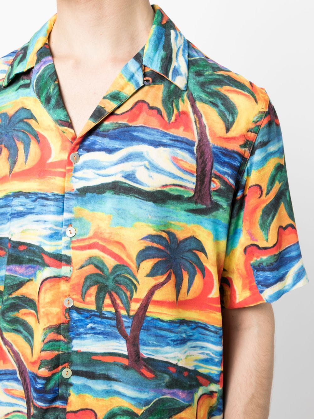 Sunset-Print Ecovero Shirt