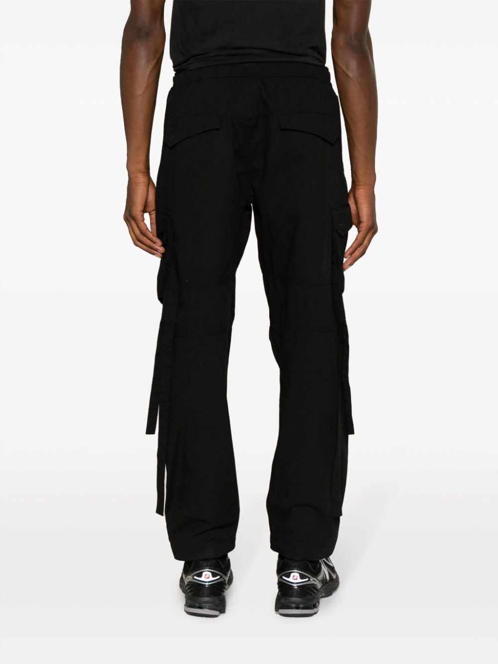 Straight-Leg Cotton Blend Trousers