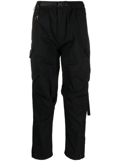 Straight-Leg Cotton Blend Trousers